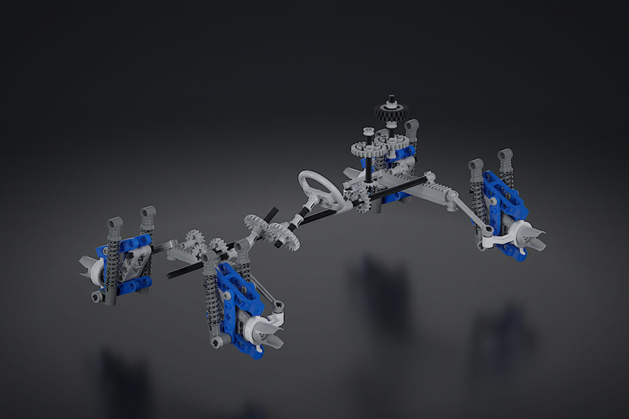 LEGO Technic 8880 felfüggesztés animáció